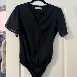 Abercrombie Clip Dot Black Bodysuit